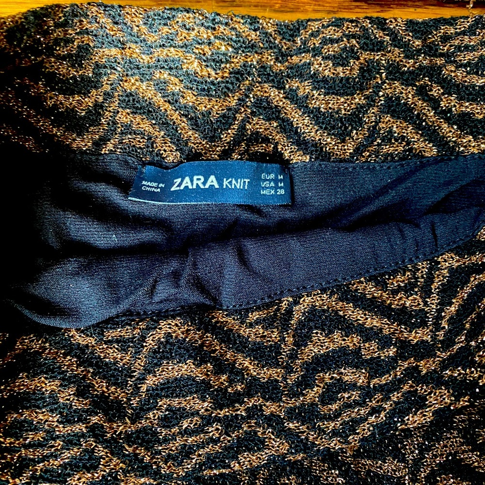 Zara knit sparkly animal print set